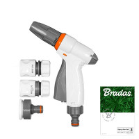 Watering set with adjustable gun, WHITE LINE, WL-EN6TSET