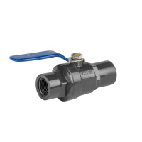 Кран шаровой равнопроходный, РВ 3/4", для труб ПВХ PN10, с ручкой SS, DSRA10V1SF34F34SS