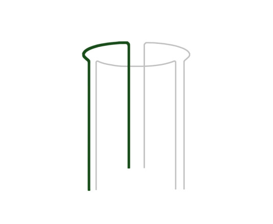 Plant support ring 1/3 circle, 45cm, Ø40cm, TYRP34045