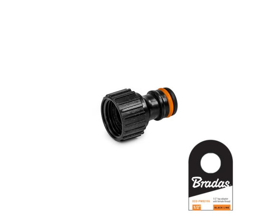 Адаптер на кран із внутрішньою різьбою 1/2", BLACK LINE, з ярликом, ECO-PWB2196
