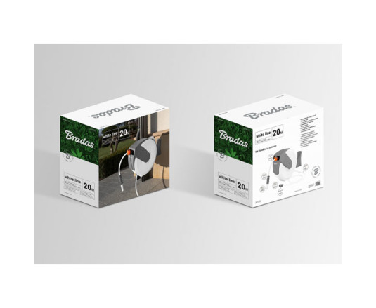 Котушка автоматична зі шлангом 1/2" 35м та аксесуарами WHITE LINE, WL-W6B35