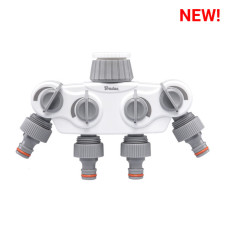 Распределитель с 4 кранами на кран 1" или 3/4", SOLID WHITE LINE, на карте, WL-3034K