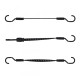 Гумка еластична FLAT BUNGEE CORD HOOK чорна 1,8 х 80см - 2 шт, у блістері, BCH5-18080BC-B