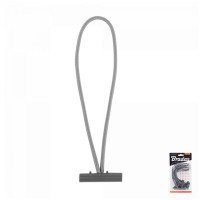 Elastic band with latch BUNGEE CORD T BAR, length 15 cm, blister, BCT1-0415GY-B