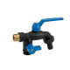 Кран пластиковый РЗ 1/2", штуцер под шланг РЗ 2x3/4", BLACK RAVEN NYLON/BRASS, GTBR123434NB2