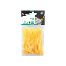 Стяжки кабельные пластиковые 2,5x150мм, 100 шт. YELLOW, TSYL1125150