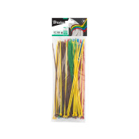 Plastic cable ties 3.6x250mm, 100 pcs. COLOUR MIX, TSM51136250