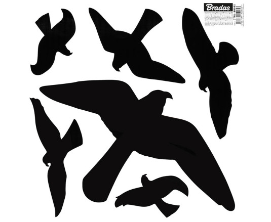 Bird Repellent Stickers, LARGE 6 pcs., 10 sheets, CTRL-BR002