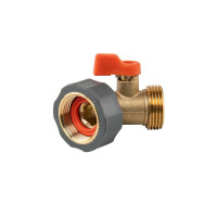 Connector with tap RV 3/4" outlet RZ 3/4", BRASS SOFT, BR-S2232/45