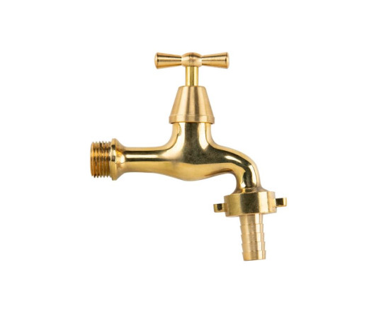 Кран вентильний РЗ 1/2", штуцер під шланг 3/4", латунний, TAPER HANDLE, GKK0TT123413