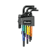 TORX TX 10-50 key set 9 pcs. multicolor / long, DIY-HKT71-LO/B