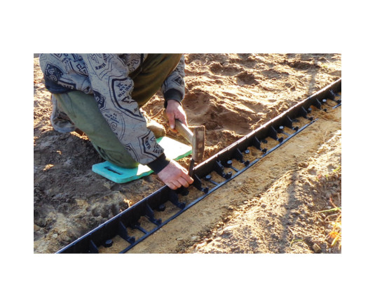 Garden border 58x1000mm, RIM-BORD, black, OBRB58