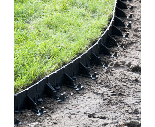 Garden border 58x1000mm, RIM-BORD, black, OBRB58