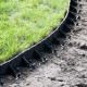 Garden border 58x1000mm, RIM-BORD, black, OBRB58