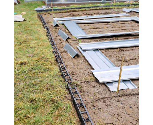 Garden border 58x1000mm, RIM-BORD, black, OBRB58