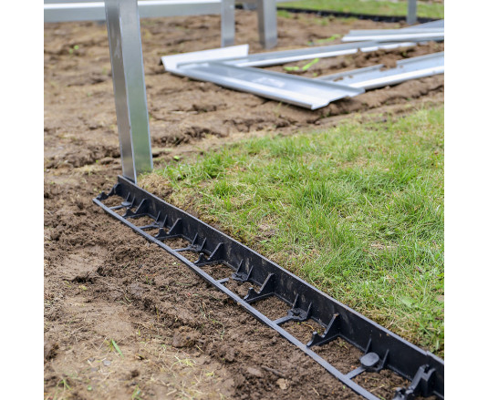 Garden border 58x1000mm, RIM-BORD, black, OBRB58