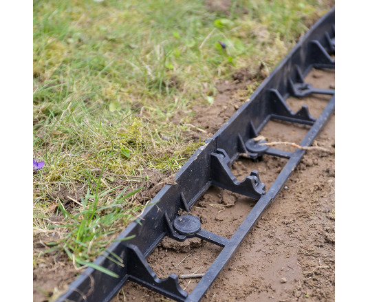Garden border 58x1000mm, RIM-BORD, black, OBRB58