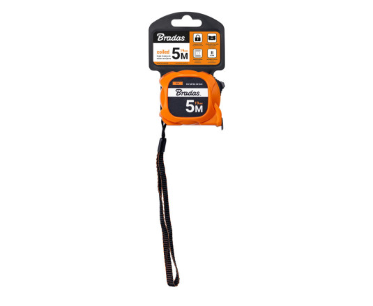 Рулетка на катушке, конец из нержавеющей стали, TINY 5м/19мм, DIY-MT30-0519/K