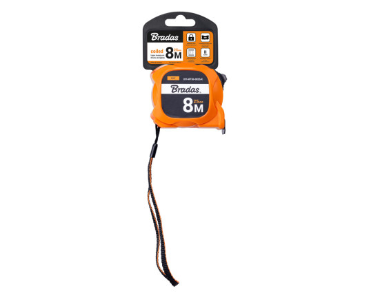 Рулетка на катушке, конец из нержавеющей стали, TINY 8м/25мм, DIY-MT30-0825/K