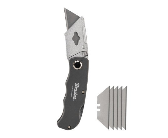 Универсальный складной металлический нож, лезвие 19мм, DIY-KN190201/B