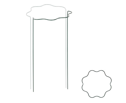 Wavy ring plant support 1/2 circle, Ø 30 cm, height 55 cm, TYRP4F3055