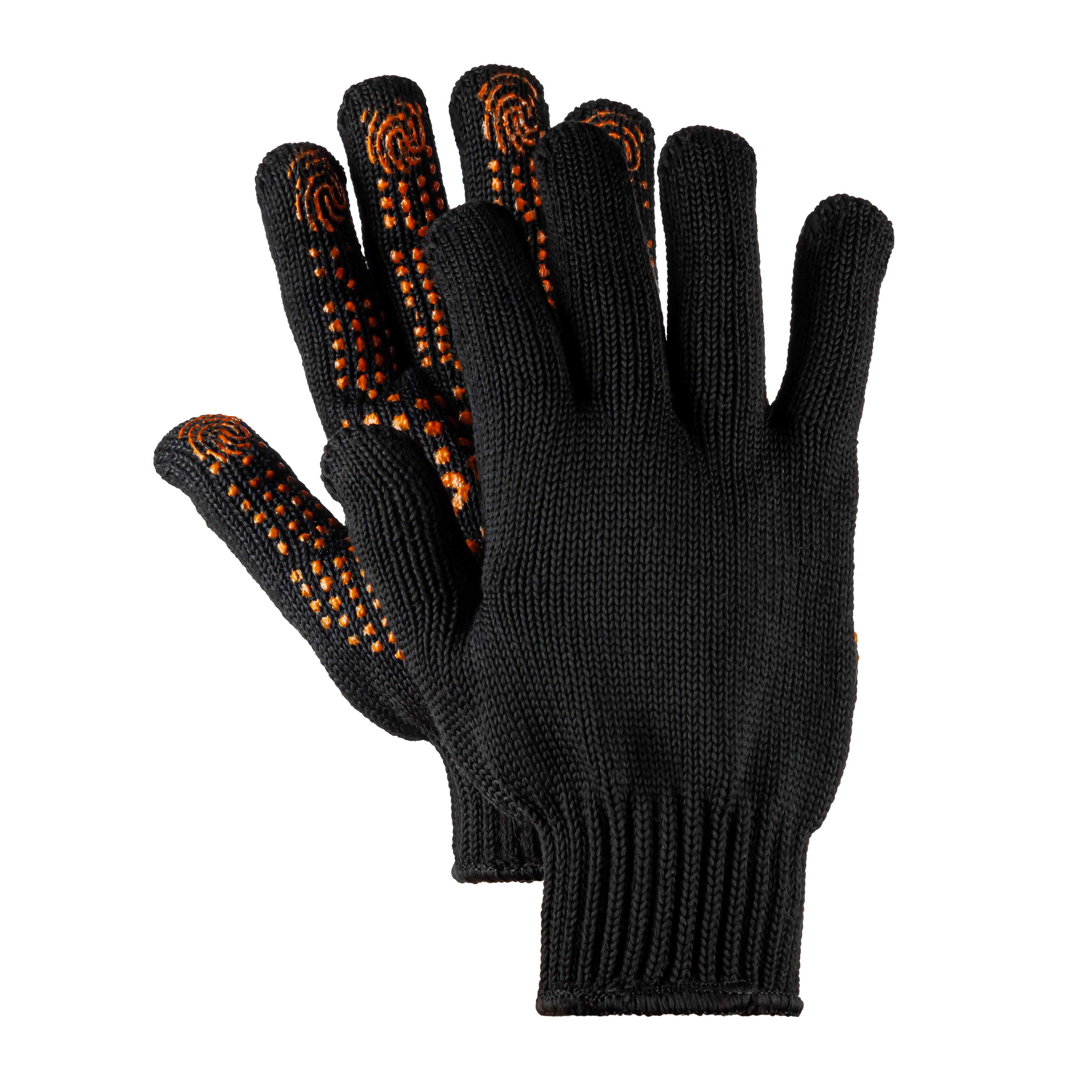 Рукавиці робочі Polax з ПВХ покриттям чорні, 70/30, р.11-XL (1000-333)